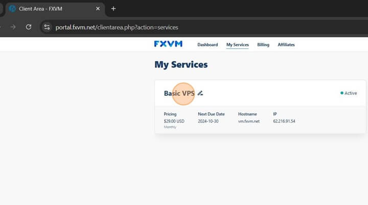 fxvm service section